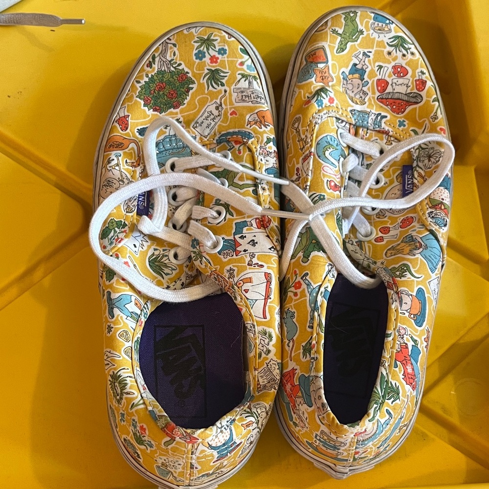 Vans Yellow Alice in Wonderland Sneakers